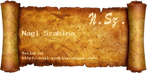 Nagl Szabina névjegykártya